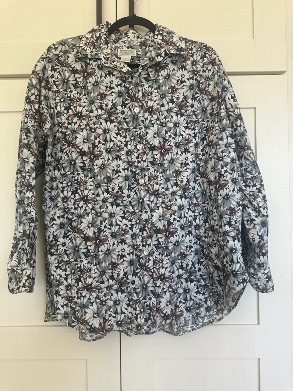 Banana Republic Safari & Travel Clothing Vintage Floral Button Up Shirt